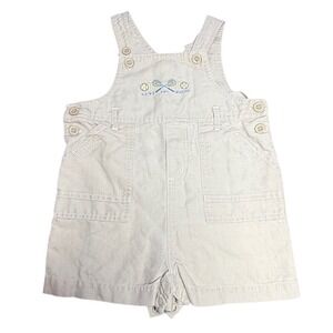 Vintage?‎ Overalls Romper Tennis Embroidery Outfit Cotton Linen 24M